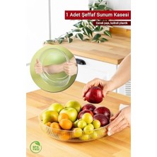 Skygo Mithra Life Şeffaf Esnek Kırılmaz Plastik Meyve Sebze Salata Sunum Geniş Çanak Kasesi MIT1224