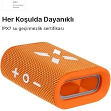 Skygo Smart Bluetooth Kablosuz Su Geçirmez Ipx7 Rgb Tws Hoparlör (Turuncu-Beyaz) X6703
