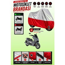 Cemku Twin Üst Gri - Alt Kırmızı Rks Vieste 249 Uyumlu Motor Brandası, Arka Çanta Uyumsuz