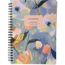 Deffter Abstract Poppies A5 Spiralli Defter