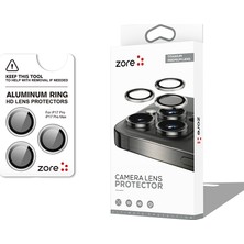 Maks Technology iPhone 17 Pro Mkst Cl-12 Premium Safir Parmak Izi Bırakmayan Anti-Reflective Kamera Lens Koruyucu - Gümüş