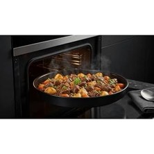 Skygo Cook-Lab 6'lı 20-24-26-28-30-32 cm Siyah Parlak Emaye Yuvarlak Fırın Tepsi Seti Siyah 30 x 36