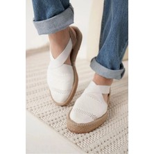 modaiconu Kadın Beyaz Espadril Ayakkabı TR19MY01B