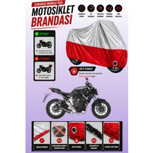 Cemku Twin Üst Gri - Alt Kırmızı Yamaha Mt-07 Uyumlu Motor Brandası, Arka Çanta Uyumsuz