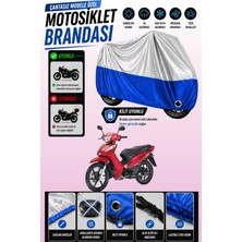 Cemku Twin Üst Gri - Alt Mavi Kanuni Fox Uyumlu Motor Brandası, Arka Çanta Uyumsuz