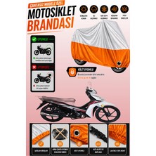 Cemku Twin Üst Gri - Alt Turuncu Rks Next 50 Uyumlu Motor Brandası, Arka Çanta Uyumsuz