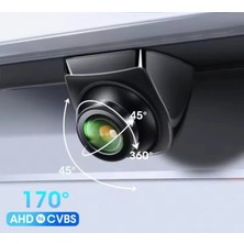 Exvol Pramit Geri Görüş Park Kamerası 1080P Ahd 170 Derece Balık Gözü 360 Dönen Ahd-Cvbs Park Çizgi Ayarlı