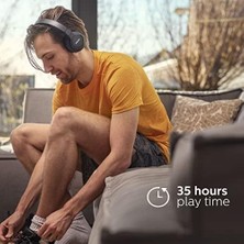Skygo Audio A4216BK/00 Kulak Üstü Spor Kulaklık Kablosuz, 40 mm Sürücü, 35 Saat Çalma Süresi, IP55 Toz/su Koruması, Soğutucu Kulak Kapakları, Yıkanabilir Kulaklık Yastıkları, Siyah, 2021/2022 Model