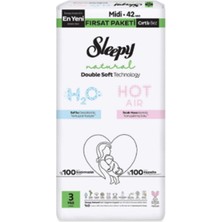 Sleepy Natural Double Soft Bebek Bezi Fırsat Paketi 3 Beden 42 Adet
