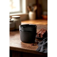 Koza Home Must Siyah Mavi Stoneware Hareli El Yapımı Mug Fincan 2li Set 8637
