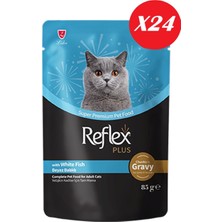 Reflex Plus Sos Içinde Parça Balık Etli Yetişkin Kedi Konservesi 85 Gr*24 Adet