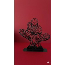 DIGIARTISAN3D Örümcek Adam Temalı Geometrik Dekoratif Figür - Minimalist Masaüstü Tasarım Biblo