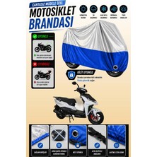 Cemku Twin Üst Gri - Alt Mavi Motolux Rossi Rs Uyumlu Motor Brandası, Arka Çanta Uyumsuz