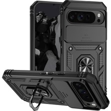 Teleplus Google Pixel 10 Pro Xl Kılıf Magnetik Standlı Kamera Korumalı Slide Sürgülü Cover Kapak