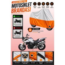 Cemku Twin Üst Gri - Alt Turuncu Bmw F 800 R Uyumlu Motor Brandası, Arka Çanta Uyumsuz
