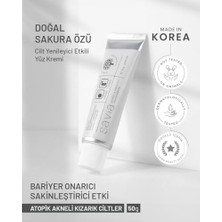 Skygo Savia Sakuradin Texture – 50G | Sakuranetin, Seramid, Peptit ve Camellia Yağlı Kore Nemlendirici Yüz Kremi | Kızarıklık Karşıtı, Hassas Ciltler Için Yatıştırıcı ve Doku Yenileyici Kore Kremi - Ovaco