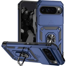 Teleplus Google Pixel 10 Pro Xl Kılıf Magnetik Standlı Kamera Korumalı Slide Sürgülü Cover Kapak