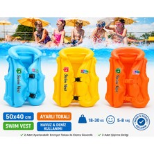 LRS Store A+ 5-8 Yaş Çocuk Şişme Can Yeleği 50X40 cm Yüksek Kalite Havuz Deniz Yüzme Yelek 18-30 kg Taşıma