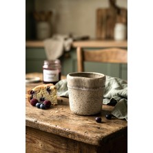 Koza Home Must Bej/beyaz Stoneware El Yapımı Mug Fincan 2li Set 8639