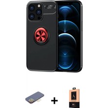 Pileli Store Pilelistore™ iPhone 13 Pro Max Kılıf Yankı Form Prime - Şeffaf Maxco Cam Ekran Koruyucu + Renkli Kamera Lens Koruma Cam - Sı