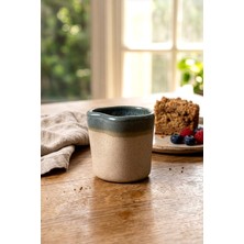 Koza Home Must Siyah Beyaz Stoneware El Yapımı Mug Fincan 2li Set 8635