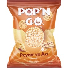 Pop'n Go Peynir ve Acı Çeşnili Mısır Patlağı 25 Gram x 18 Paket'li Koli (Okul Logolu)