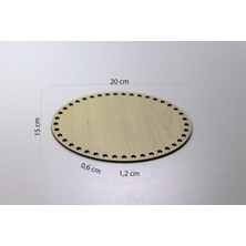 Elips Rattan Örgü Plakası 15X20 cm - Rattan Sepet Altlığı - Bambu Örgü - Supla