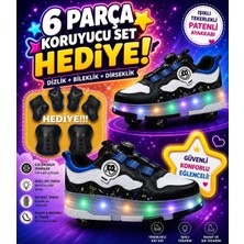 Işıklı Tekerlekli Patenli Çocuk Ayakkabısı – Led, Gizlenebilir Tekerlek, Kaymaz Taban