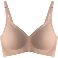 Cottonhill Seamless Bra - Pure | Kahverengi Lazer Kesim Dikişsiz Ayarlanabilir Askılı Balensiz Kadın Sütyen