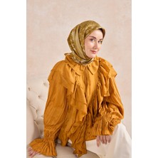 Silk Home Twill Ipek Bloom Eşarp Sarı  90X90