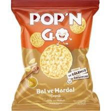 Pop'n Go Bal ve Hardal Çeşnili Mısır  Patlağı 60 Gram x 12 Paket'li Koli