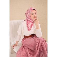 Silk Home Twill Ipek Eşarp Samanyolu Pembe 90X90