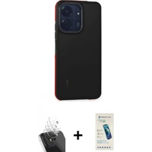 İlk El Grup Pilelistore™ Redmi 13C Kılıf Eksen Işık - Şeffaf Pasifik Cam Ekran Koruyucu + Kamera Lens Koruma Cam - Sf