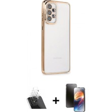 İlk El Grup Pilelistore™ Galaxy A73 5g Kılıf Vadi Minimal - Siyah 3D Antistatik Mat Seramik Nano Ekran Koruyucu + Kamera Lens Koruma Cam - Sf