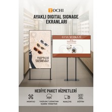 Tochi Ayaklı Digital Signage Vitrin Ekranı 2000-30000 Nıt Yüksek Parlaklık Full Hd 7/24 Reklam Ekranı 55 Inç