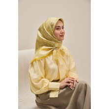 Silk Home Twill Ipek Eşarp Barok Uçuk Sarı 90X90
