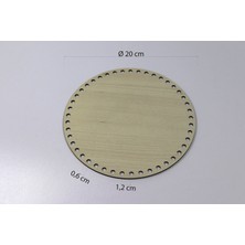 Yuvarlak Rattan Örgü Plakası Ø20 - Rattan Sepet Altlığı - Bambu Örgü Plakası