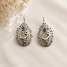 925 Ayar Gümüş Telkari Kadın Küpe SKÜ00016