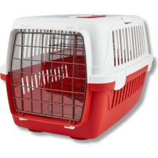 Calperia Taşınabilir Kedi ve Köpek Taşıma Çantası Orta Boy- Kırmızı/beyaz