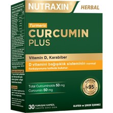 Nutraxin Curcumin Plus 30 Softgel - Vitamin D, Karabiber Içeren Takviye Edici Gıda