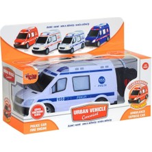 Calperia V001-2 V3 V004 Kumandalı Sesli Işıklı Polis Arabası-Jandarma-Ambulans-Itfaiye 1:18-Vardem