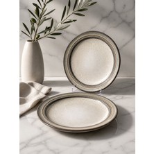Bonna 21 cm Düz Tabak / Pasta Tabağı / Tatlı Tabağı / Servis Tabağı / Küçük Yemek Tabağı Cortado Spiral Go