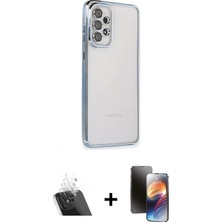 İlk El Grup Pilelistore™ Galaxy A73 5g Kılıf Vadi Minimal - Siyah 3D Antistatik Mat Seramik Nano Ekran Koruyucu + Kamera Lens Koruma Cam - Sf