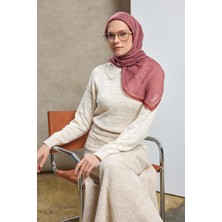 Silk Home Tencel Monare Eşarp Labirent Desen Koyu Kırmızı 90X90