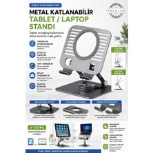 Crow'S Tech Metal Laptop Standı Katlanabilir 360° Ayarlı Ayarlanabilir Tablet Laptop Tutucu
