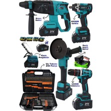 Allizer German Allizer ALZ-3180 5'li Set –  (246 Parça Uç Seti + Kare Projektör)