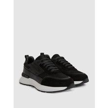 Cacharel Erkek Siyah %100 Deri Sneaker Ayakkabı 50322768-VR046