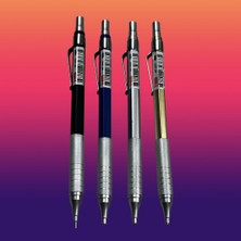 Mikro Metallic Series MP-3010 Versatil Kalem Uçlu Kalem Mechanical Pencil 0.7 mm ( 4 Adet )