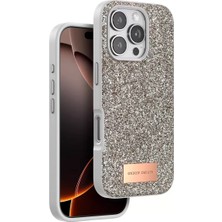 Derin Stok Onegif Iphone 16 Bright Simli Kapak - Gold