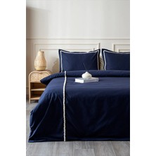 Koza Home Boho Saçaklı Mavi Nevresim Takımı 200 x 220 cm Desenli Çift Kişilik